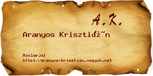 Aranyos Krisztián névjegykártya