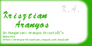 krisztian aranyos business card